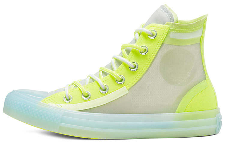 Converse Translucent Mesh Utility Chuck Taylor All Star High Top Volt White 'Yellow Blue White' Women's