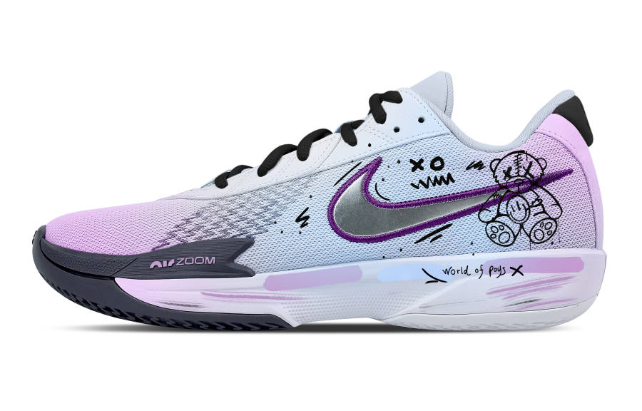Nike Nike Air Zoom G.T. Cut Academy Toy World Abrasion Resistant Low top Basketball Shoes Men's Purple Blue