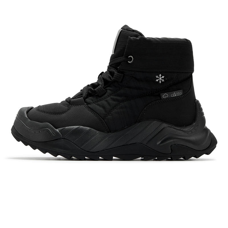 361° Thermal Slip Resistant Thickened And Fleece Lined Casual Short Snow Boots Women's Obsidian Black