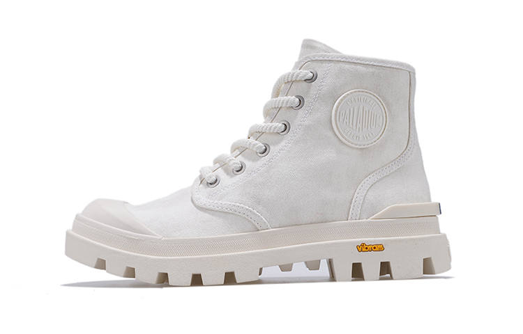 Palladium Pampa High top Canvas Shoes Women's Dove Gray