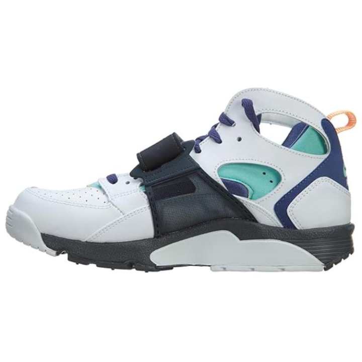 Nike Nike Air Trainer Huarache Slip Resistant Abrasion Resistant Low top Basketball Shoes Men's White Blue