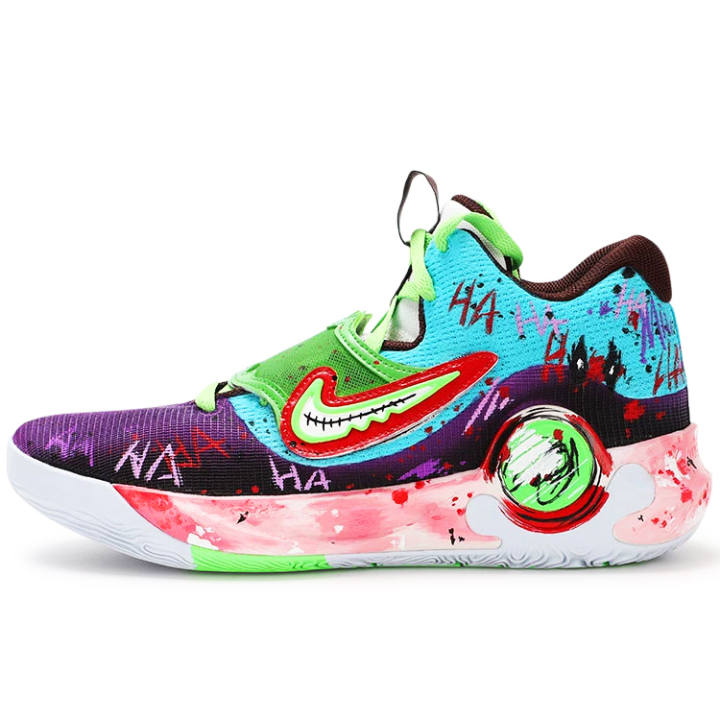 Nike Nike KD Trey 5 X EP Mesh Breathable Low top Basketball Shoes Men's Blue Green Purple
