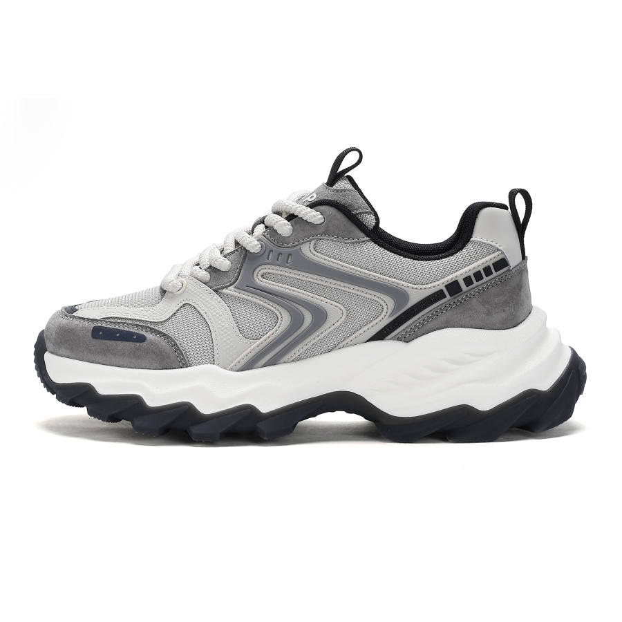 JEEP SPIRIT Darth Vader Cushioning Abrasion Resistant Lightweight Low top Chunky Sneakers Men's Gray
