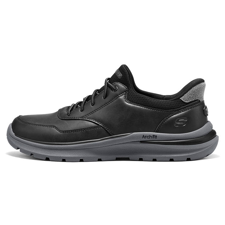 Skechers Synthetic Leather, Textile Casual Shoes Men's Black