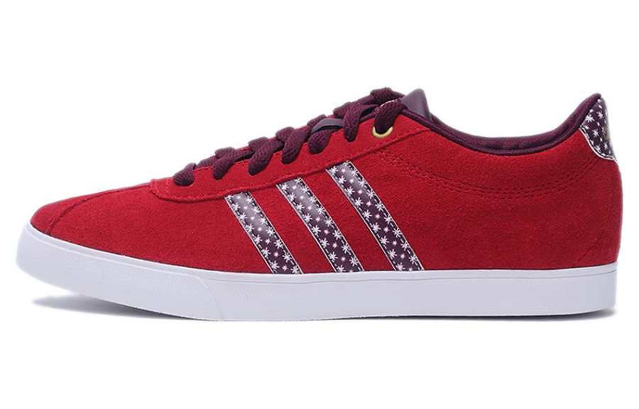 Adidas Adidas Courtset Comfortable Cushioning Abrasion Resistant Slip Resistant Low top Tennis Shoes Women's Red White