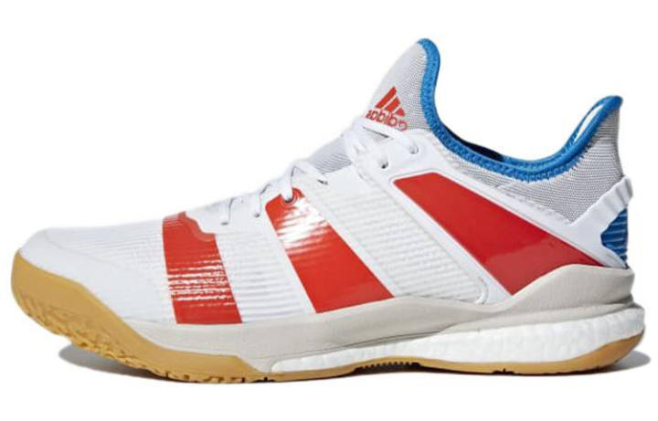 Adidas Adidas Stabil X Comfortable Abrasion Resistant Abrasion Resistant Low top Training Shoes Men's White Red Blue