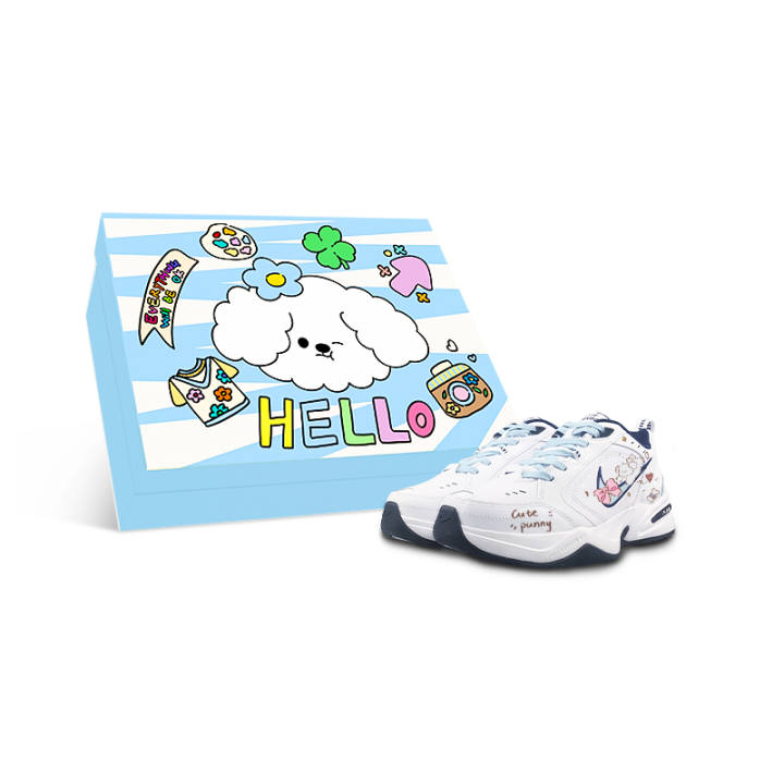 Nike Nike Air Monarch 4 Slip Resistant Low top Chunky Sneakers Unisex White Blue