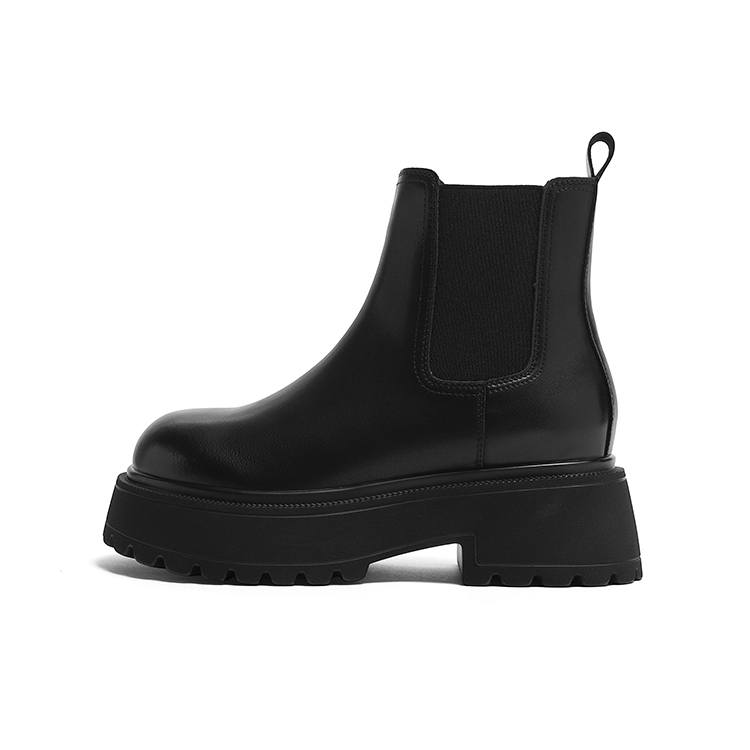 CAMEL Fleece Lined Thermal Classic And Versatile Platform Height Increasing 7cm Chelsea Boots Women's