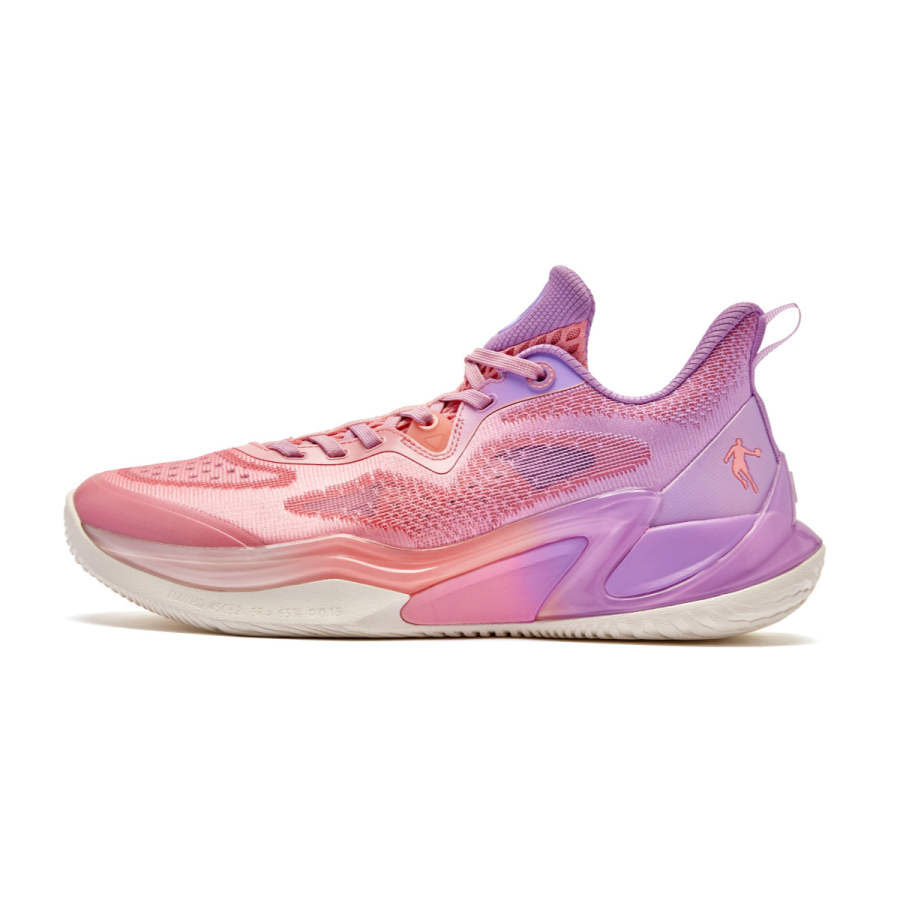 QIAODAN Wind Blade 4 Low top Basketball Shoes Men's Pink Purple