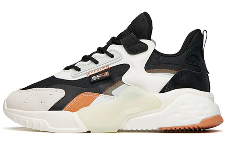 ANTA Rubik's Cube Chunky Sneakers Women's Low Top Black/Ivory White