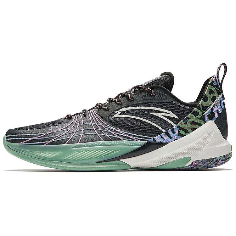 Anta Quick Decision 6 Low top Basketball Shoes Men's Black Green