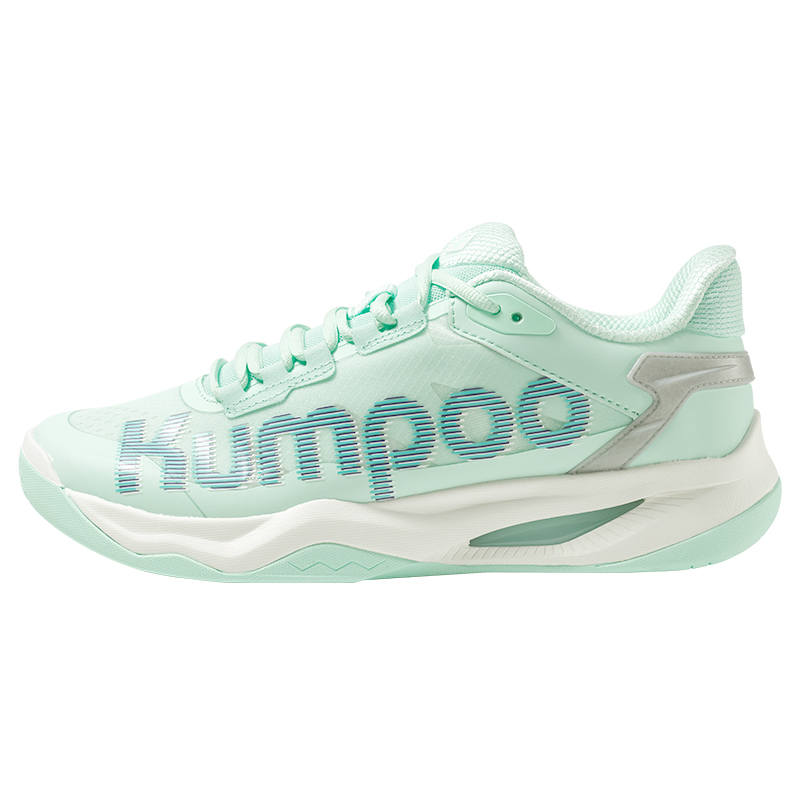 KUMPOO Badminton Shoes Unisex Low Top Aqua Green/Blue/White
