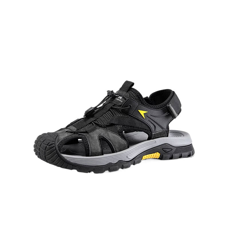 Jeep Outdoor Casual Fabric Abrasion Resistant Anti Collision Cushioning River Trekking Shoes Men's Black