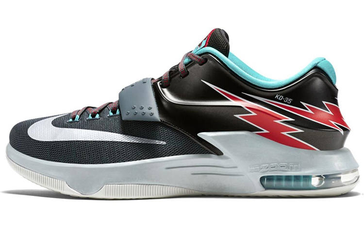 Nike Nike KD 7 Non slip Lightweight Low top Basketball Shoes Men's Black