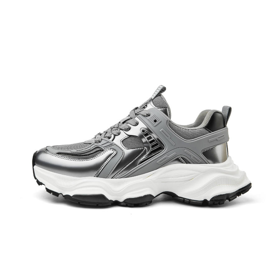 JEEP SPIRIT Outdoor Commute Breathable Height Increasing Cushioning Abrasion Resistant Low top Chunky Sneakers Men's