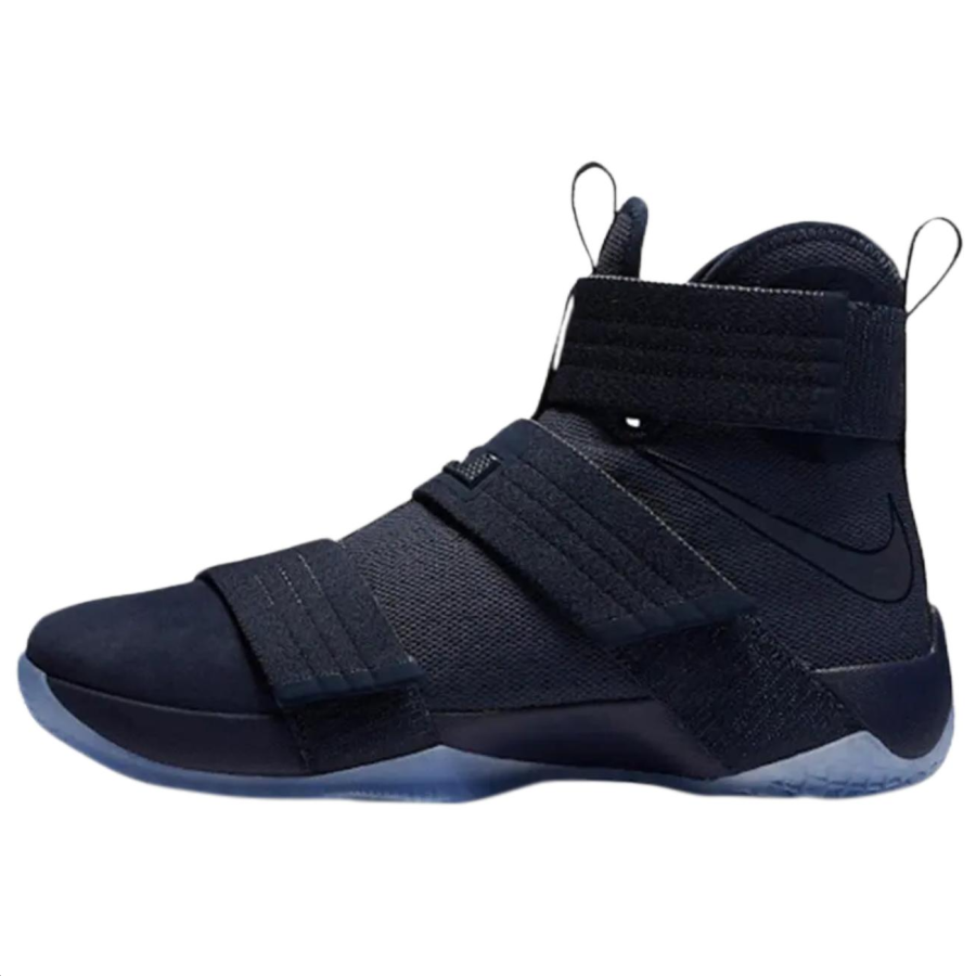 Nike Nike Zoom Soldier 10 Slip Resistant Abrasion Resistant High top Basketball Shoes Men's Blue