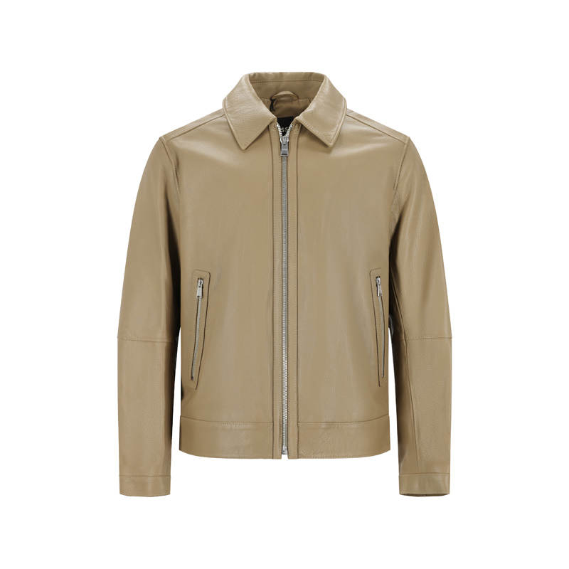 HUGO BOSS HUGO BOSS Leather Jacket Coat Men's