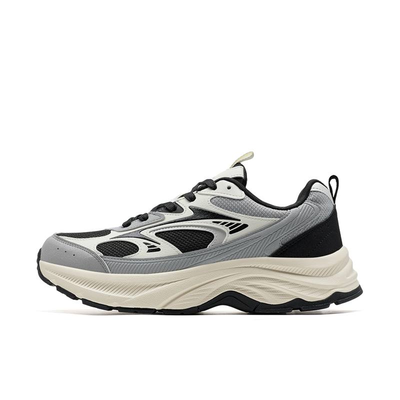 XTEP XTEP Coverage Height Increasing Coverage Height Increasing Low top Chunky Sneakers Men's Elegant Gray/Subtle Gray/Black