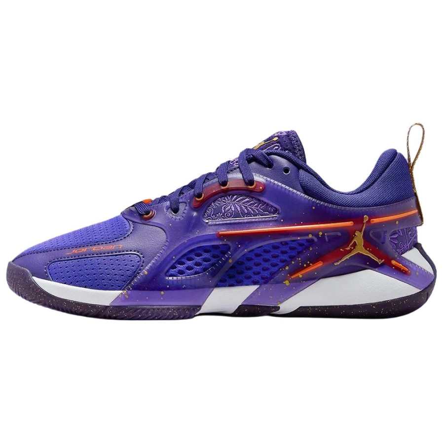 Jordan Jordan Heir Slip Resistant Abrasion Resistant Low top Basketball Shoes Women's Purple Blue