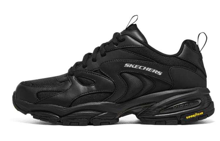 Skechers Vigor 3.0 Synthetic Leather Low top Chunky Sneakers Men's Black