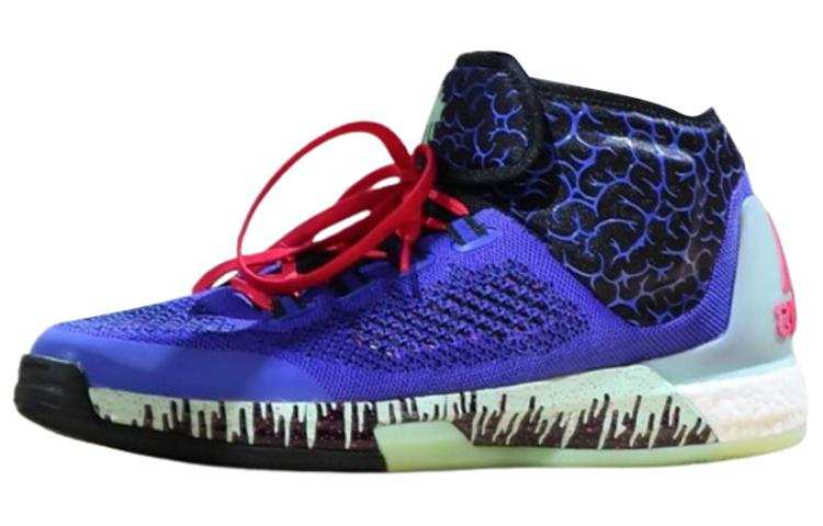 Adidas Adidas Crazylight Boost 2016 'Halloween' Abrasion Resistant Cushioning Low top Basketball Shoes Men's Purple Blue Red