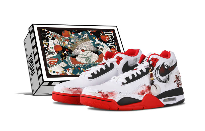 Nike Nike Flight Legacy High top Vintage Basketball Shoes Unisex Red White Black