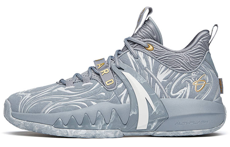 Anta GH2 Cushioning Slip Resistant Abrasion Resistant Coverage Support Low top Basketball Shoes Men's Gray