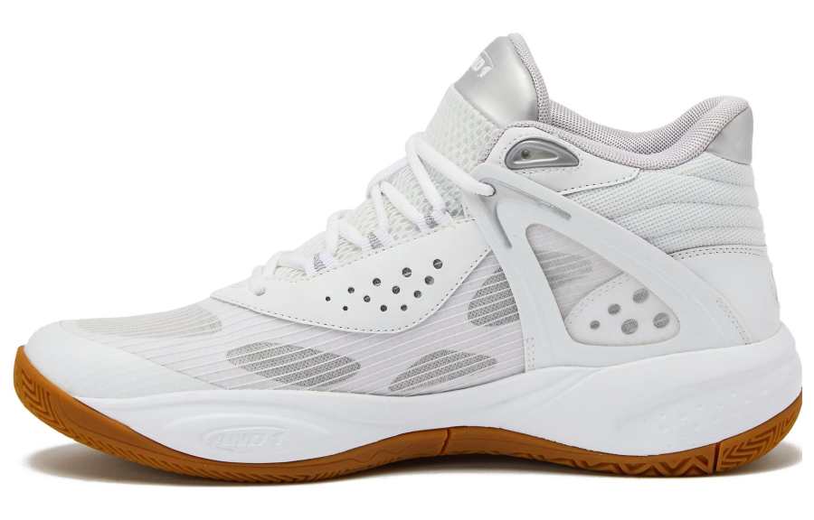 AND1 Revel Mid Cushioning Slip Resistant Low top Basketball Shoes Men's White