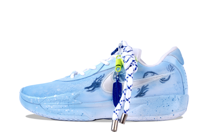 Nike Nike Air Zoom G.T. Cut Academy Cushioning Slip Resistant Abrasion Resistant Low top Basketball Shoes Unisex White Blue