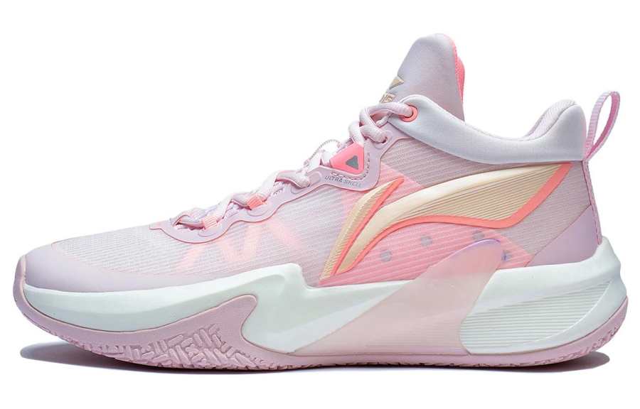 Li-Ning Li Ning Light Speed 1.0 Cushioning Slip Resistant Abrasion Resistant Low top Basketball Shoes Men's Pink