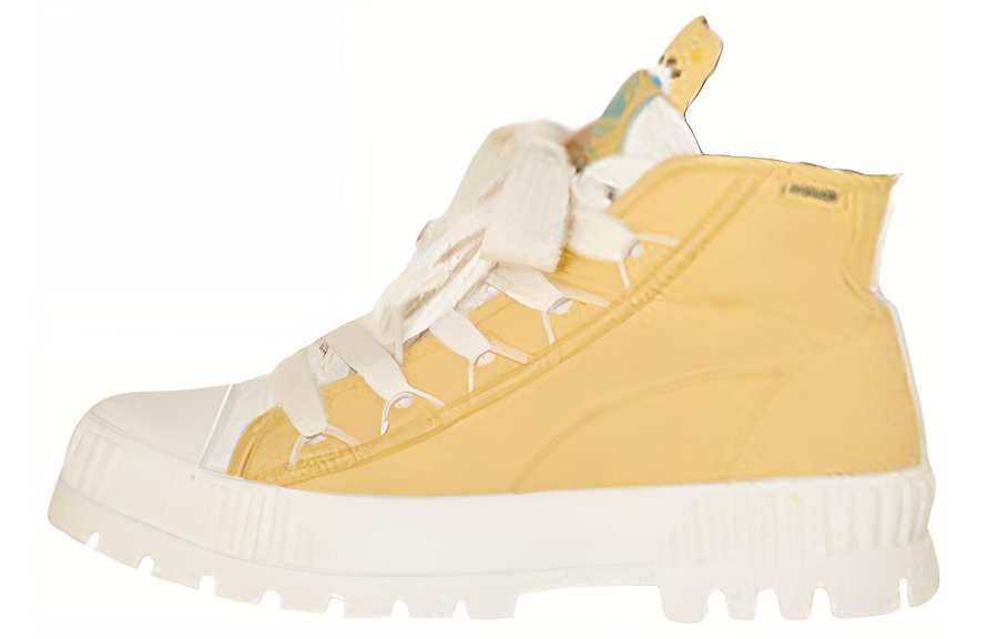 Palladium SPONGEBOB SQUAREPANTS X Palladium Canvas Shoes Unisex High Top Yellow