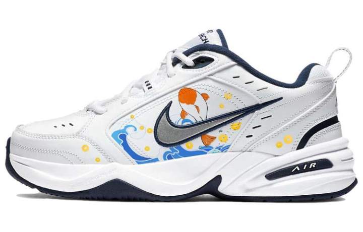 Nike Nike Air Monarch 4 PU Leather Low top Chunky Sneakers Unisex Blue White