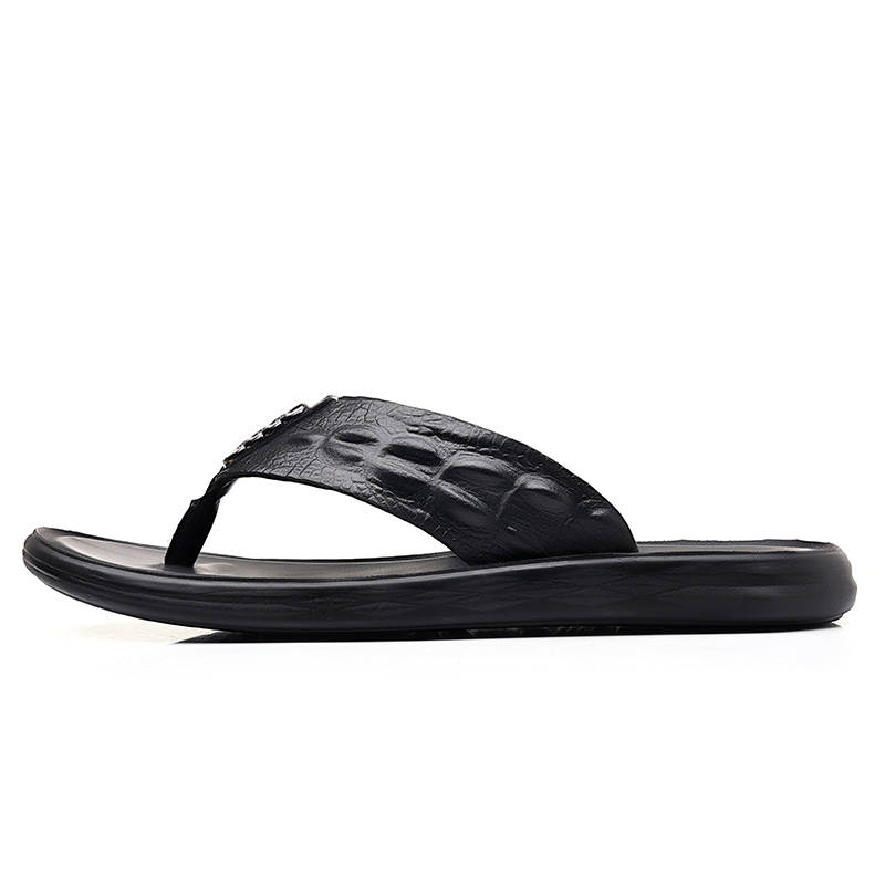 PAIBLOKS Rubber Sole Quick Dry Slip Resistant Abrasion Resistant Odor Resistant Quiet Flip Flops Men's