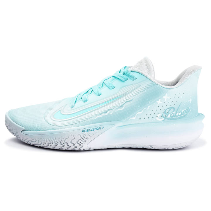 Nike Nike Precision 7 Cushioning Breathable Support Cushioning Breathable Support Low top Basketball Shoes Men's Turquoise