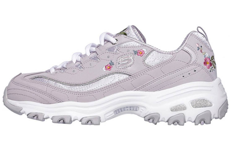 Skechers D'Lites 1.0 Mesh, Artificial Leather Cushioning, Wear Resistant Low top Chunky Sneakers Women's Lavender