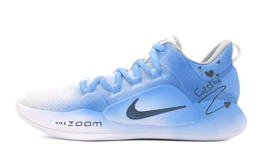 Nike Nike Hyperdunk X Abrasion Resistant Breathable Moisture Wicking Low top Basketball Shoes Men's Blue White