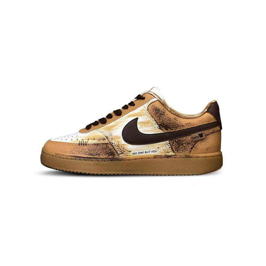 Nike Nike Court Vision 1 Tower Rabbit Creative Low top Skateboard Shoes Men's Yellow Brown