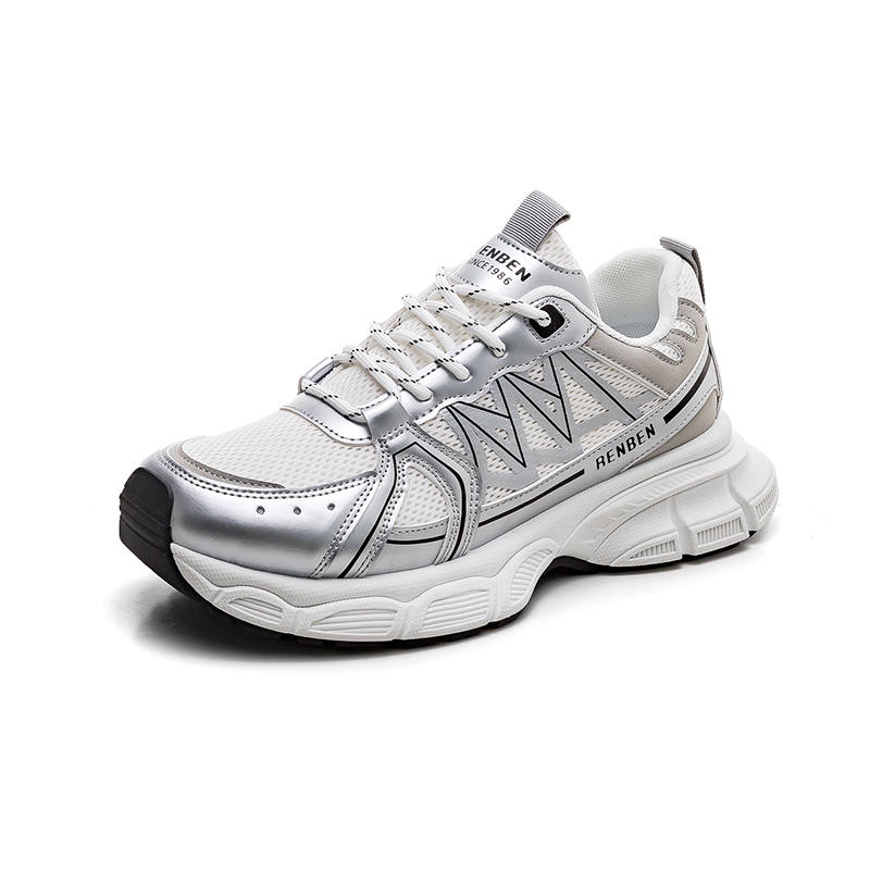 RENBEN Slip Resistant Lightweight Height Increasing Low top Chunky Sneakers Men's