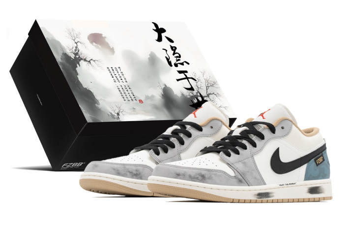 Jordan Jordan Air Jordan 1 Qin And Han Dynasty Texture Box Abrasion Resistant Abrasion Resistant Low top