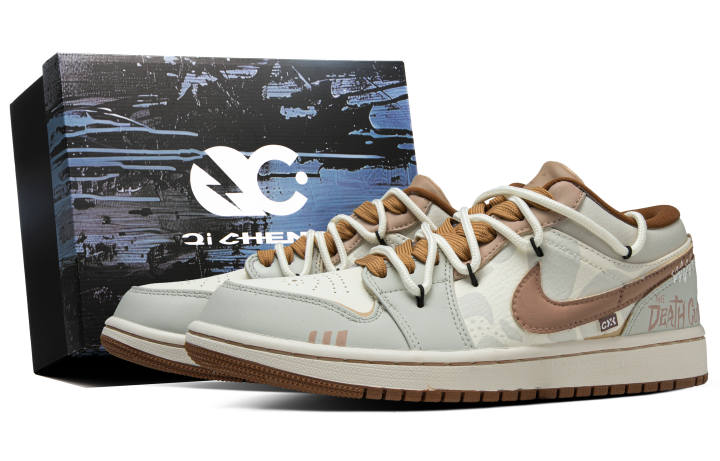 Jordan Jordan Air Jordan 1 Muxue Journey, Box Cushioning Slip Resistant Abrasion Resistant