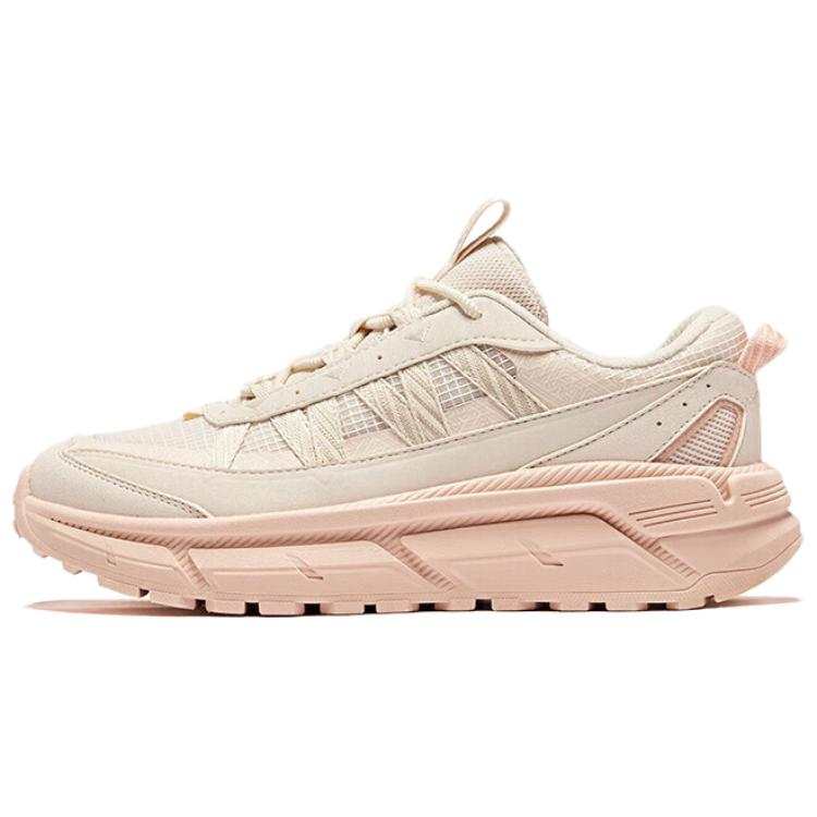 Erke Slip Resistant And Abrasion Resistant Coverage Low top Chunky Sneakers Women's Beige Pink