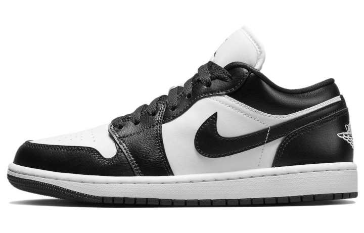 Jordan Jordan Air Jordan 1 'Panda' Black White Synthetic Leather, Split Cow Leather Cushioning Slip Resistant Low top