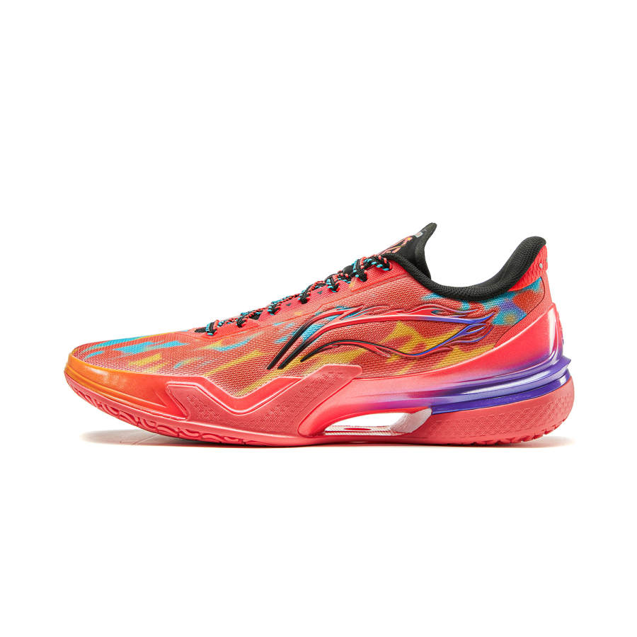 Li-Ning Li Ning Liren 5 Basketball Shoes Men's Low Top Fluorescent Flame Red