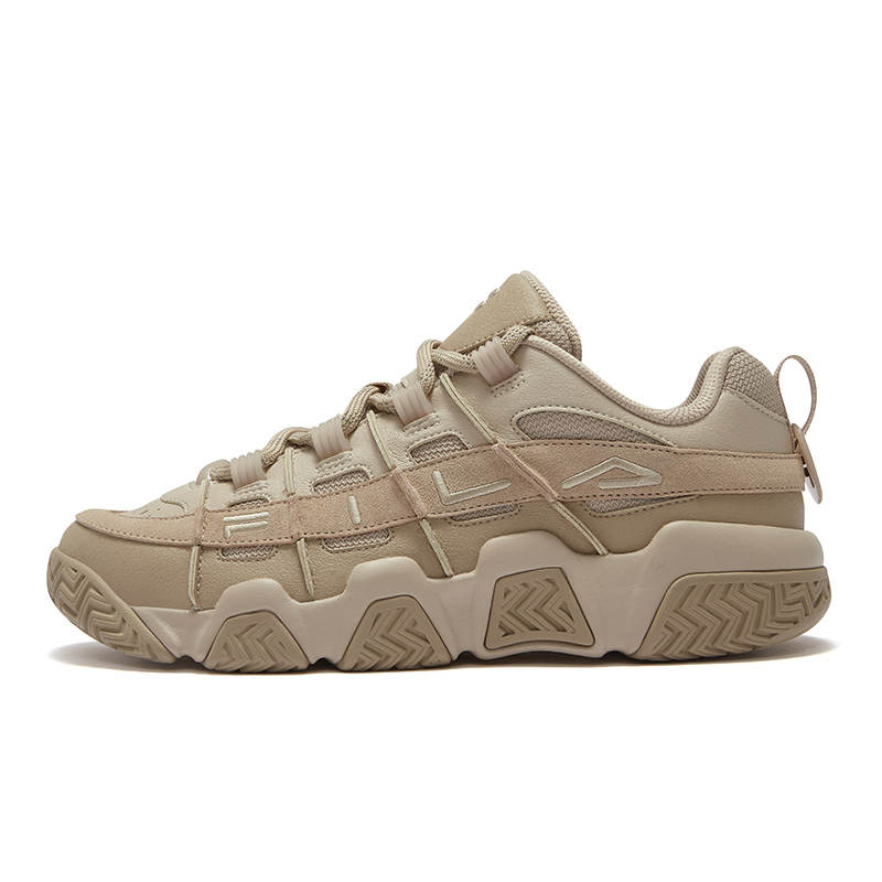 FILA FUSION BUSTER Puffy Shoes Comfortable And Trendy Cushioning Low top Vintage Basketball Shoes Men's Brown