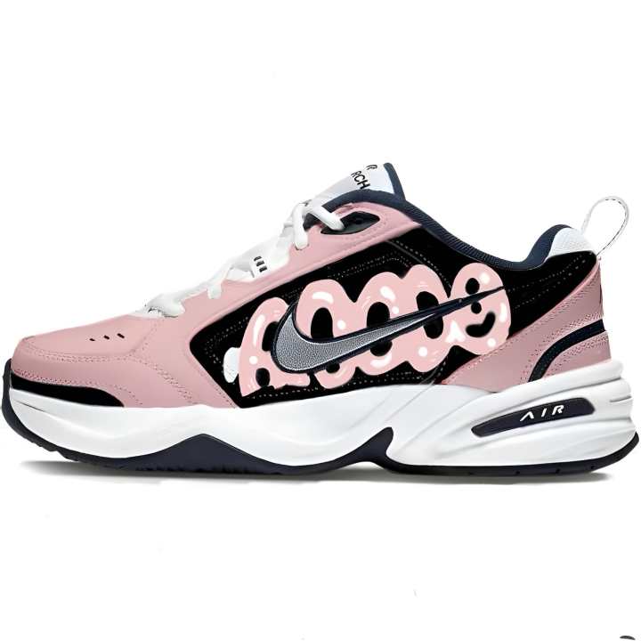 Nike Nike Air Monarch 4 Surprise Cow Split Leather Abrasion Resistant Abrasion Resistant Low top Chunky Sneakers Unisex Pink