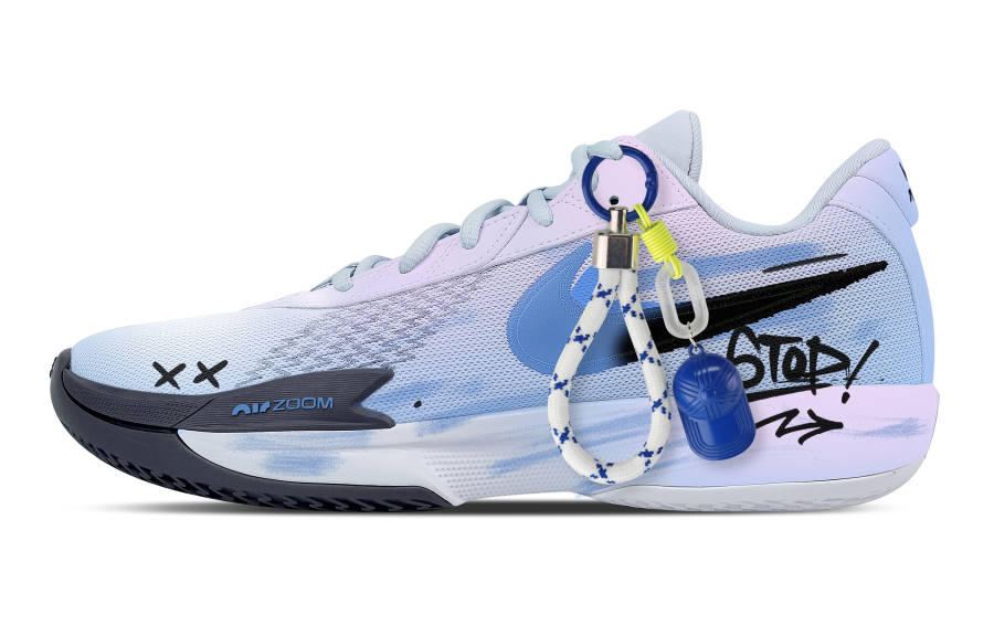 Nike Nike Air Zoom G.T. Cut Academy Galaxy Abrasion Resistant Low top Basketball Shoes Men's Blue Purple