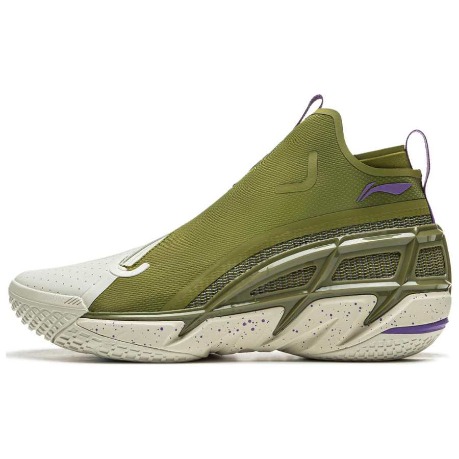 Li-Ning Li Ning BadFive 4.5 Slip Resistant, Abrasion Resistant, Anti Rollover Mid top Basketball Shoes Men's Green