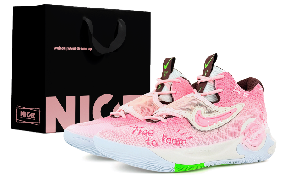 Nike Nike KD Trey 5 X Fabric Cushioning, Wear Resistant Low top Rubber Basketball Shoes Men's Pink