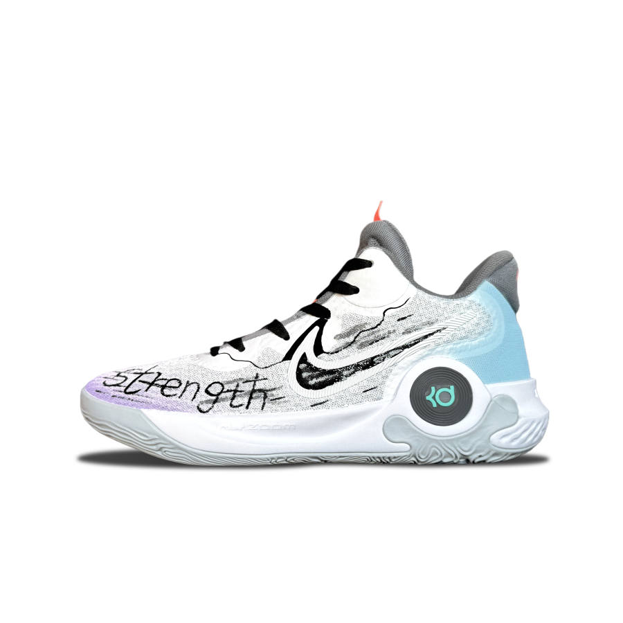 Nike Nike KD Trey 5 Cushioning Slip Resistant Abrasion Resistant Coverage Support Mid top Basketball Shoes Unisex
