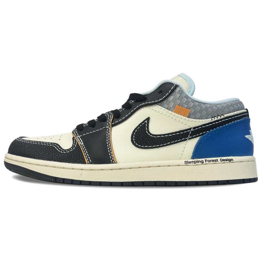 Jordan Jordan Air Jordan 1 LOW SE Lightning Sony Edition, Sleeping Forest Leather Slip Resistant Abrasion Resistant